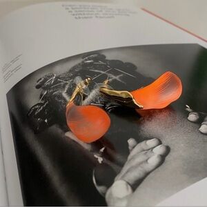 Alexis Bittar Lucite Arched Post Earring- Neon Orange